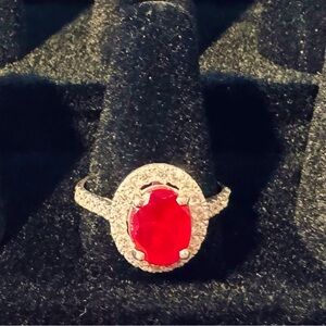 Ruby Silver Ring